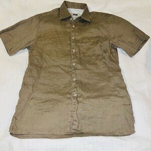Joseph Abboud Casual Brown Button Down Shirt